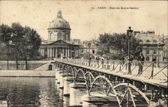 Paris CPA Bridge of Arts and Institute