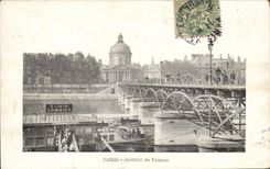 Paris CPA Bridge of Arts and Institute of France