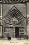 Paris CPA Notre DAme Facade Portail de gauche (portail de la vierge)