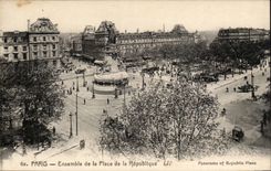 Paris CPA Together of the place of the Republic