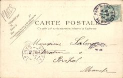 Paris CPA Park of the Chaumont Hillocks the footbridge the lake the View-point