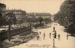 Bordeaux CPA the public garden the alley of the terrace