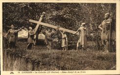 Lourdes CPA the martyrdom (2nd station) Jesus charges with its cross