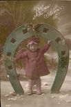 CPA Fantasy Child Horseshoe Happy New Year