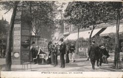Paris CPA On the boulevard Saint Martin (commercial of newspapers)