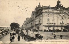 Paris CPA Train station of Orleans and Train station of Orsay