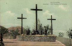 Lourdes CPA 13th station of the martyrdom (Christ Romans religion)