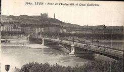 Lyon CPA Bridge of the university and Gailleton quay