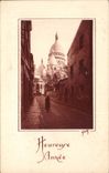 Paris CPA Montmartre Sacre Coeur Heureuse annee