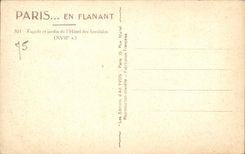 Paris CPA Frontage and garden of the hotel of Invalides