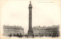 Paris CPA Places and Vendome column