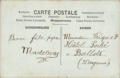 CPA Fantasy Child Sending of flowers of a small heart