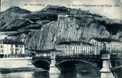 Grenoble CPA die Brucke des Esplanade und der Forts