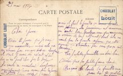 Paris CPA Hotel de ville Galerie de la salle des fetes (publicite Chocolat Louit)