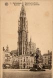 Belgien Belgie Antwerpen CPA Brabo und die Kathedrale