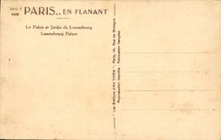 Paris CPA the palate and garden of Luxembourg