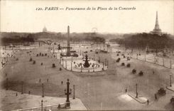 Paris CPA Panorama de la place de la Concorde (Tour Eiffel)