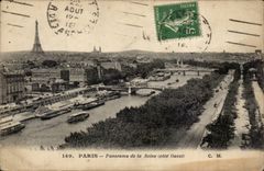 Paris CPA Panorama de la Seine (cote Ouest) (Tour Eiffel)