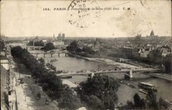 Paris CPA Panorama de la Seine (cote Est) (Tour Eiffel)