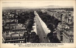 Paris CPA Which occurred of the Wood of Boulogne seen of Arc de Triomphe