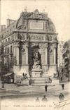 Paris CPA the fountain Saint Michel