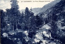 Cauterets CPA mit der Brucke von Spanien (angekommen)