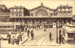 Paris CPA Train station of the East