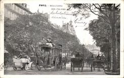 Paris CPA Boulevard des italiens (autobus)