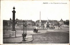 Paris CPA La place de la Concorde