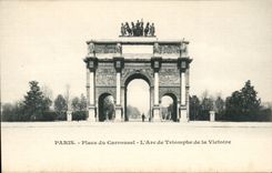 Paris CPA Place du Carrousel L'arc de triomphe de la Victoire