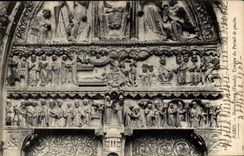 Paris CPA Notre Dame Tympan du portail de gauche