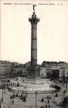 Paris CPA Places Bastille Column of July