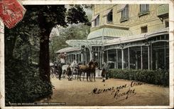 Paris CPA Bois de Boulogne Le pavillon d'Armenonville (publicite Aux grands marches de Russie Bd Sebastopol)