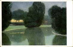 CPA Fantaisie Paysage au bord de l'eau