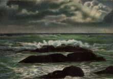 CPA Fantaisie Paysage au bord de la mer