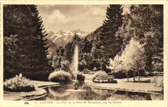 Luchon CPA the park and carries it of Venasque seen of the casino