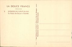 CPA Schluchten des Wolfs (Wolf) die Strasse der Kehlen hat Gourdon