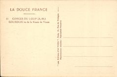 CPA Falle des Wolfs (Wolf) Gourdon gesehen von der Strasse von Vence