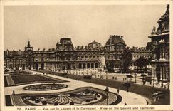 Paris CPA Vue le Louvre et le carrousel