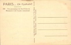 Paris CPA Vue panoramique du Sacre Coeur de Montmartre et de l'escalier monumental