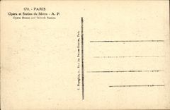 Paris CPA Opera and subway station