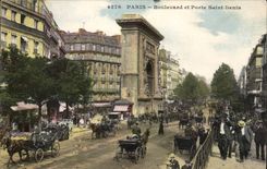 Paris CPA Boulevard and Porte Saint Denis