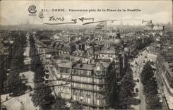 Paris CPA Panorama taken of the place of the Bastille