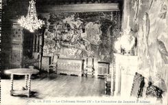 Pau CPA Chaetau Henri IV der Raum von Jeanne des Bogens