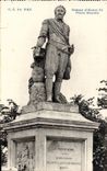 Pau-CPA Statue-koniglicher Platz Schloss-Henri-IV