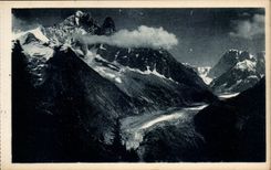Chamonix CPA Mer de glace vue de la Flegere