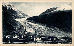 Argentieres CPA Village and glacier