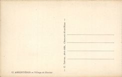 Argentieres CPA Village and glacier