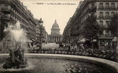 Paris - 5 - the Street Soufflot and the Pantheon - CPA