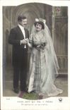 Fantaisie - Couple - Mariage - Marriage - CPA 